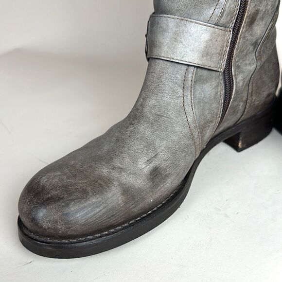 Alberto Fermani Camelot Tortaria Boots Leather Knee High Buckles 38 US 6,5 - Picture 15 of 16